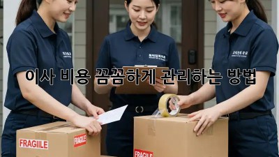 이사 비용, 꼼꼼하게 관리하는 방법