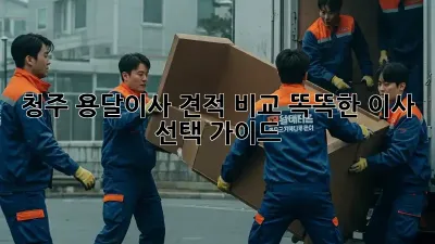 청주 용달이사 견적 비교: 똑똑한 이사 선택 가이드